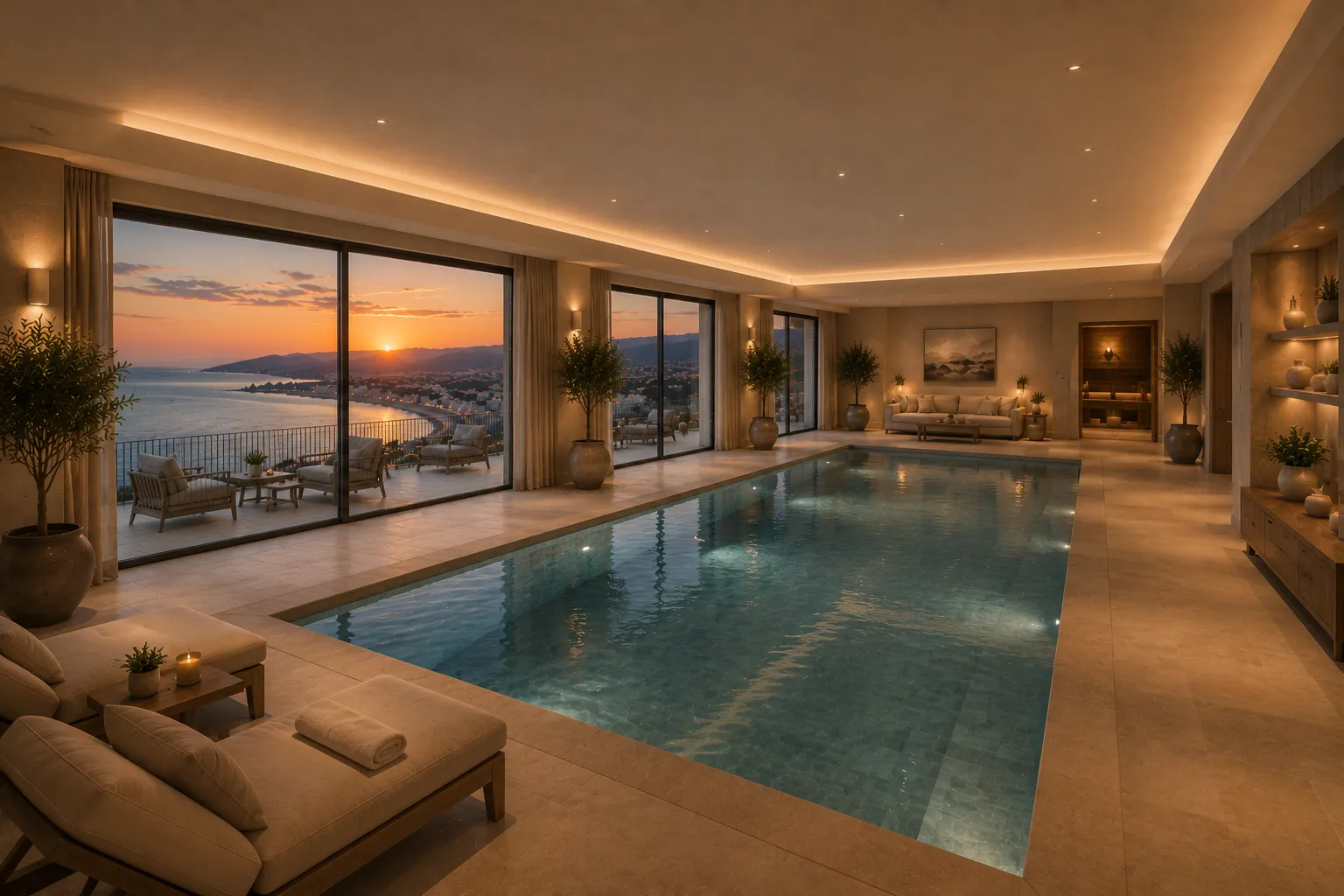 Indoor swimming pool French Riviera