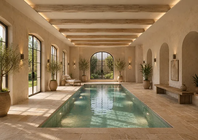 Secure indoor swimming pool