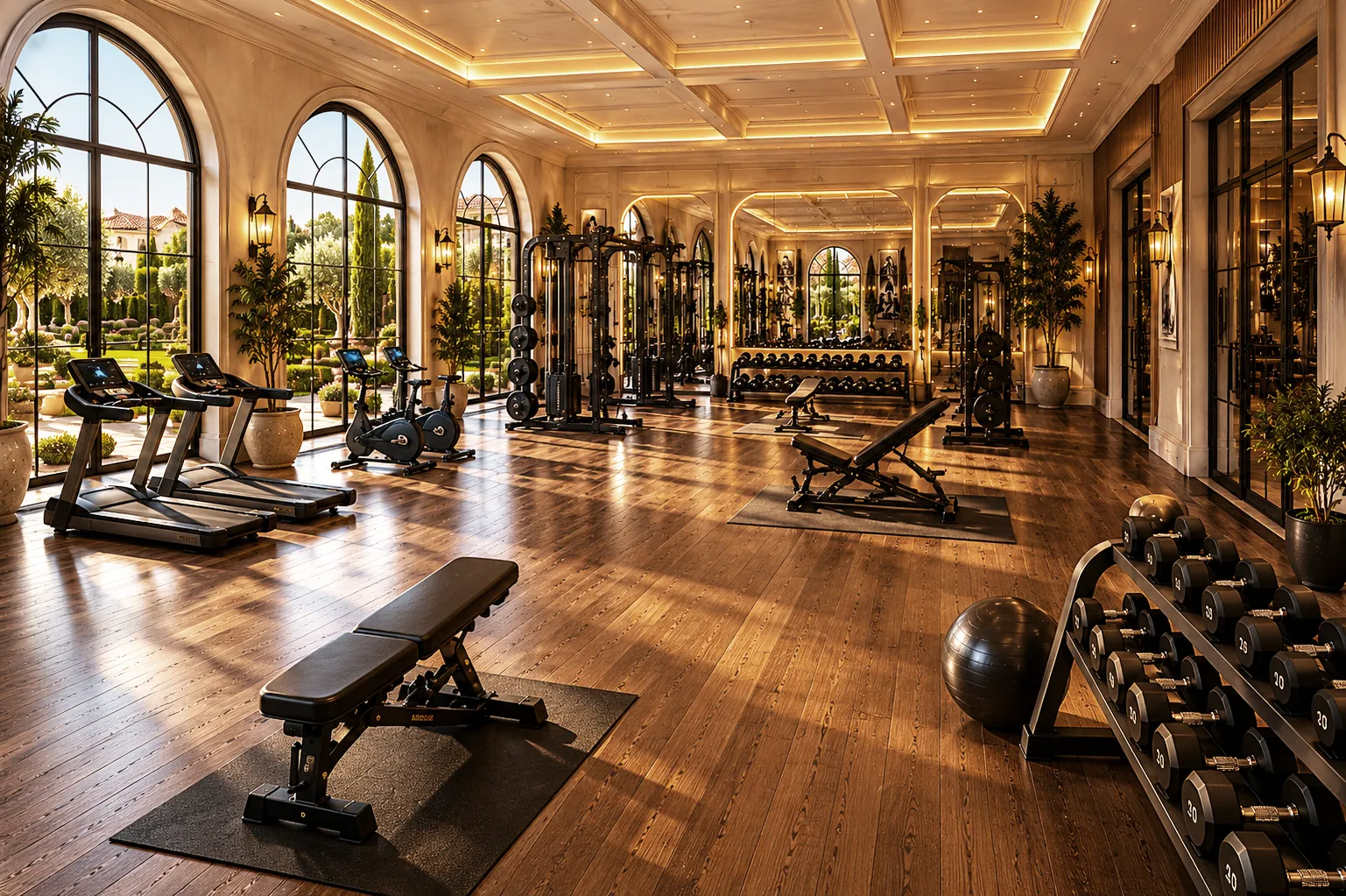 Fitness room by architect